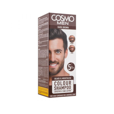 COSMO BEARD COLOUR SHAMPOO 180ML DARK BROWN