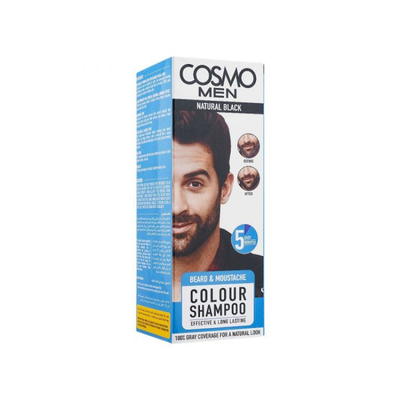 COSMO BEARD COLOUR SHAMPOO 180ML NATURAL BLACK