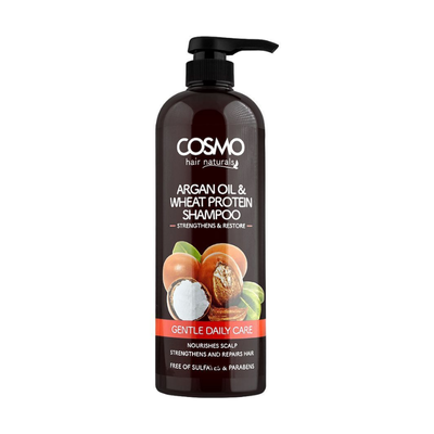 COSMO ARGAN OIL & WHEAT PROTEIN SHAMPOO 480ML GENTLE DAILY CARE