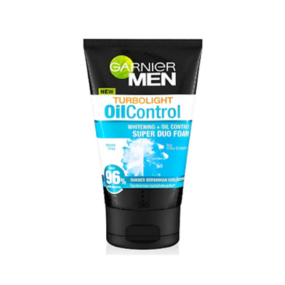 GARNIER MEN FACE WASH OIL CONTROL 100ML SUPER DUO FOAM