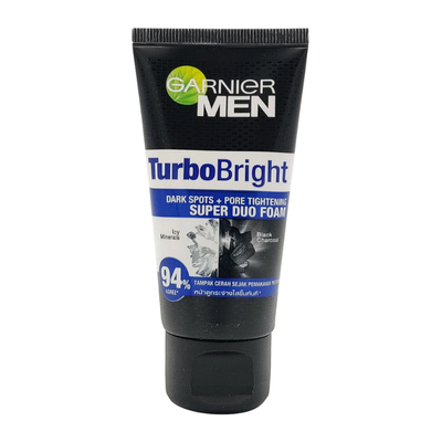 GARNIER MEN FACE WASH TURBOBRIGHT 100ML SUPER DUO FOAM