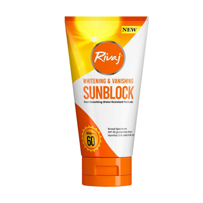 RIVAJ SUNBLOCK 100ML SPF60 WHITENING&VANISHING