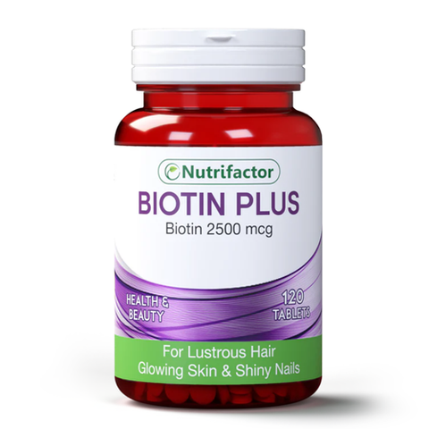 NUTRIFACTOR BIOTIN PLUS 2500MCG 120S