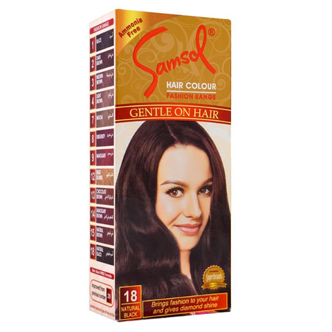 SAMSOL HAIR COLOR 18 NATURAL BLACK