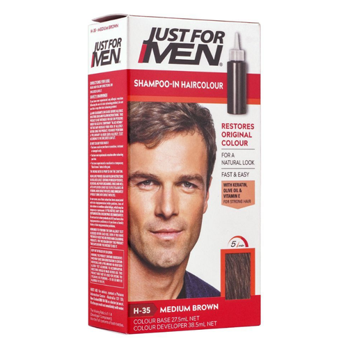 JUST FOR MEN HAIR COLOR 35 MEDIUM BROWN