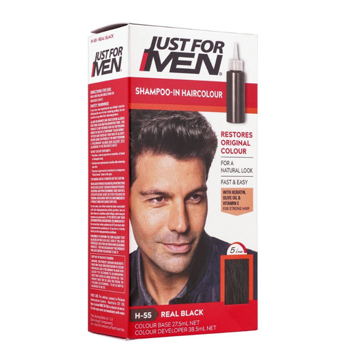 JUST FOR MEN HAIR COLOR 55 REAL BLACK