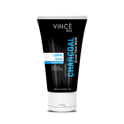 VINCE FACE WASH ACTIVATED CHARCOAL 120ML MEN