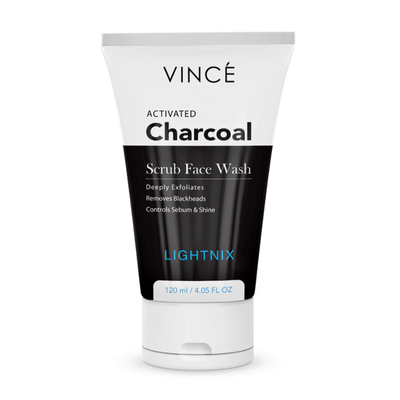 VINCE FACE WASH ACTIVATED CHARCOAL SCRUB 120ML WOMEN