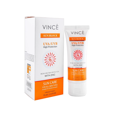 VINCE UVA & UVB PROTECTOR SPF 75 80ML