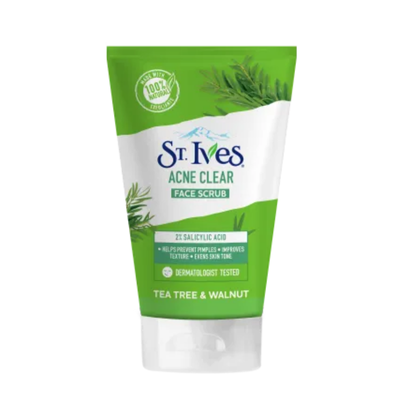 ST IVES SCRUB 100GM ACNE CLEAR TEA TREE & WALNUT