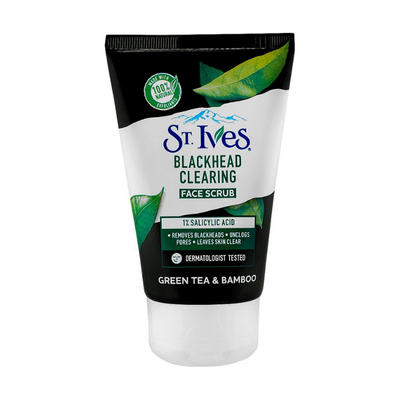 ST IVES SCRUB 100GM BLACKHEAD  GREEN TEA & BAMBOO