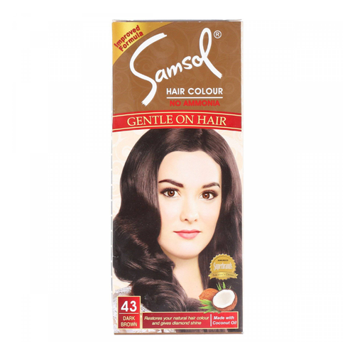SAMSOL HAIR COLOR 43 DARK BROWN