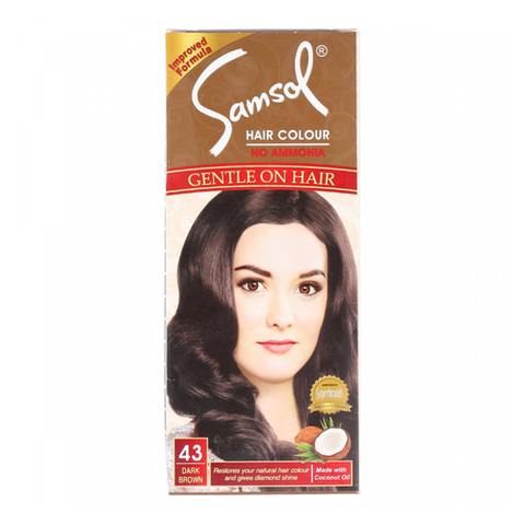 SAMSOL HAIR COLOR 43 DARK BROWN