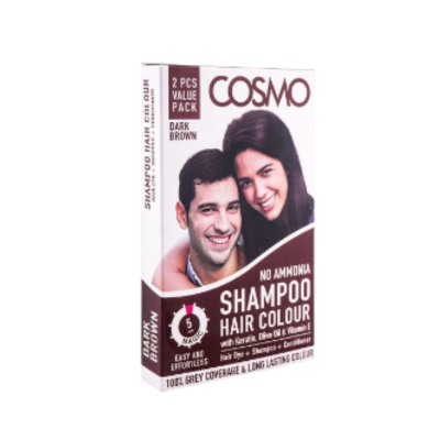 COSMO HAIR COLOUR 2PCS VALUE PACK DARK BROWN