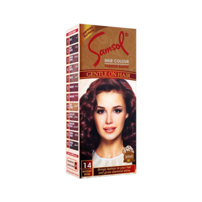 SAMSOL HAIR COLOR 14 MAHOGANY BROWN