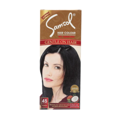SAMSOL HAIR COLOR 45 BLACK