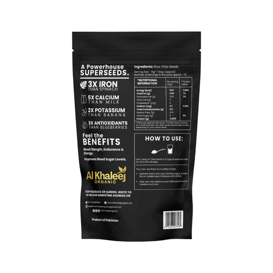 ALKHALEEJ ORGANIC CHIA SEEDS 200GM