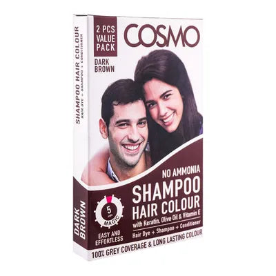 COSMO HAIR COLOUR 2PCS VALUE PACK DARK BROWN