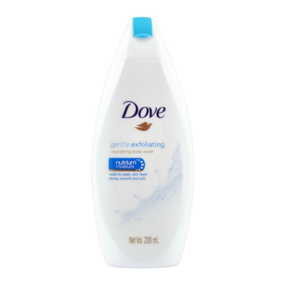 DOVE BODY WASH 200ML GENTLE EXFOLIATING