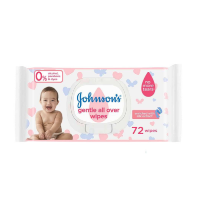 JOHNSONS BABY WIPES 72PCS