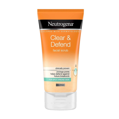 NEUTROGENA FACE SCRUB 150ML CLEAR & DEFEND