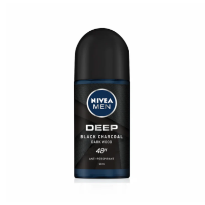 NIVEA MEN ROLL ON 50ML DEEP BLACK CHARCOAL