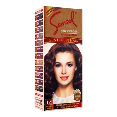 SAMSOL HAIR COLOR 14 MAHOGANY BROWN