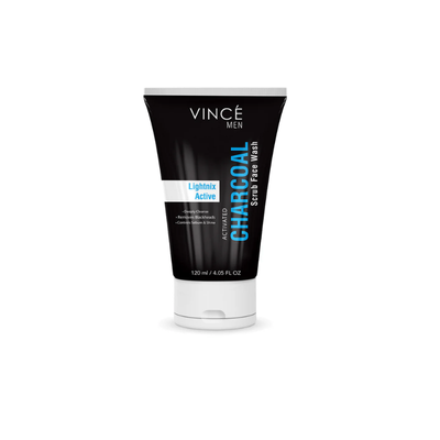 VINCE FACE WASH ACTIVATED CHARCOAL 120ML MEN