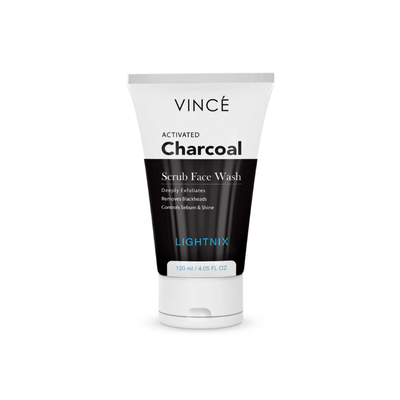 VINCE FACE WASH ACTIVATED CHARCOAL SCRUB 120ML WOMEN